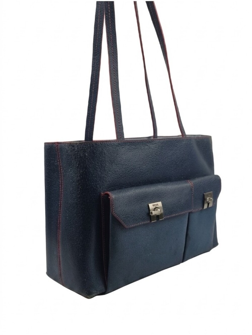 Tumi Newport Blue Navy Dual Pockets Women's Tote.